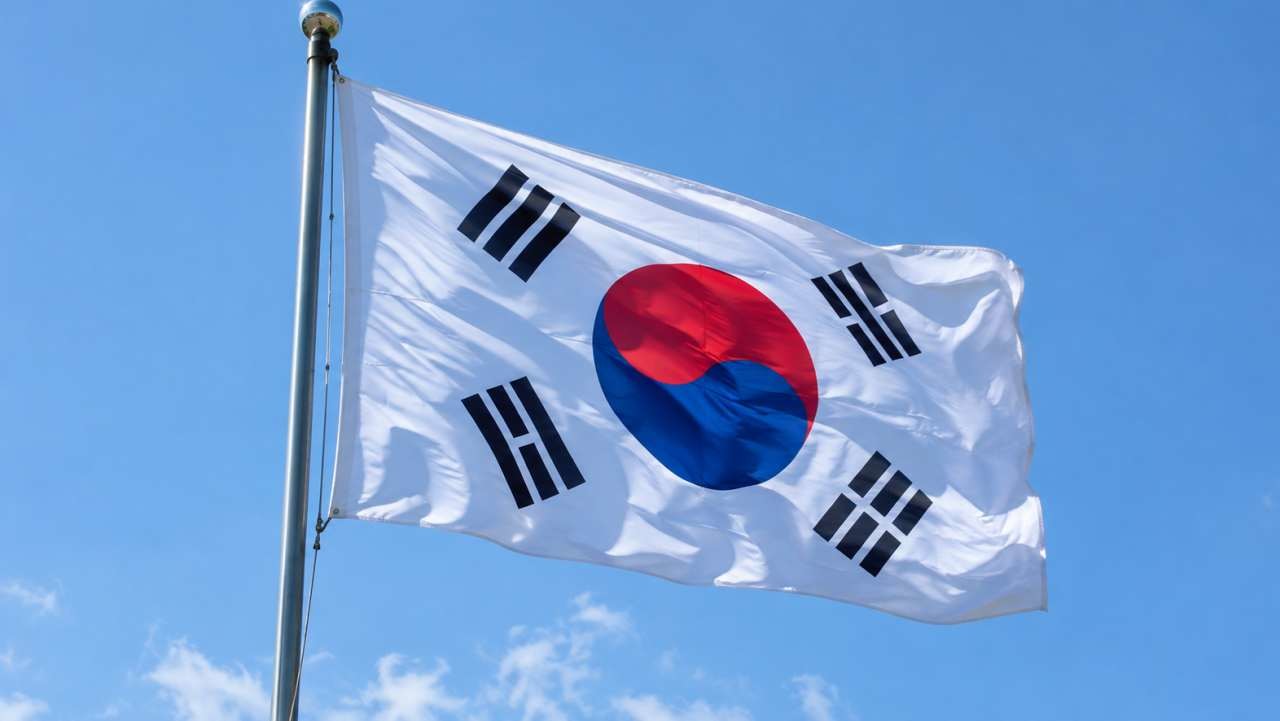 태극기가 바람에 펄럭이고 있다. / AI 생성 이미지