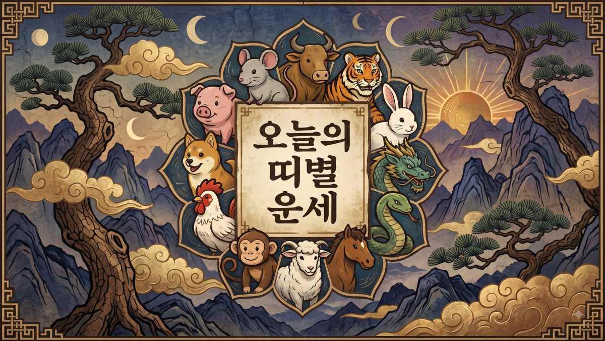 9월 24일 십이지지 운세 대공개, 쥐띠·호랑이띠는 '대박' 예상 (+운세표)