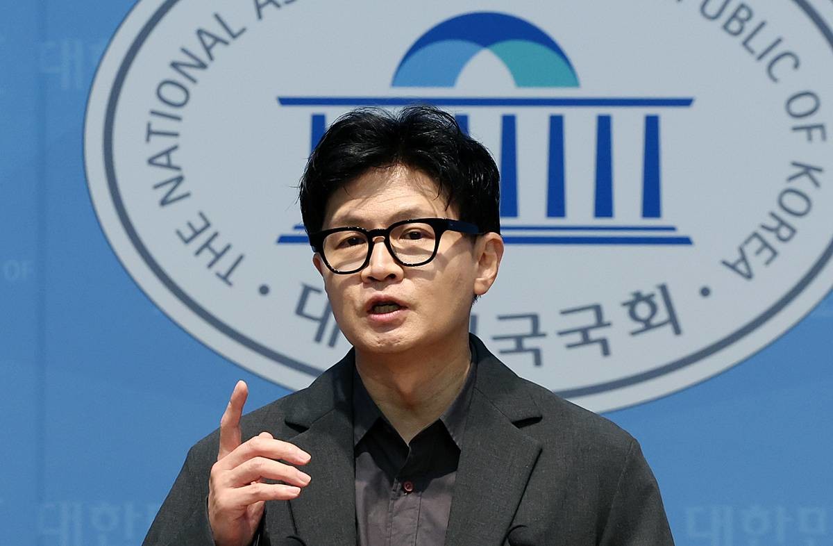 한동훈 무소속 의원이 지난 19일 서울 영등포구 여의도 국회 소통관에서 기자회견을 하고 있다 / 뉴스1