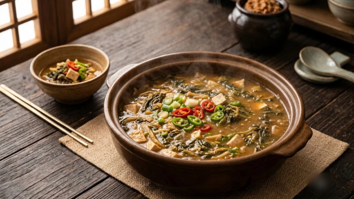 시래기 된장찌개 / 기사 내용을 바탕으로 제작한 AI 이미지. 실제 모습과 차이가 있을 수 있습니다