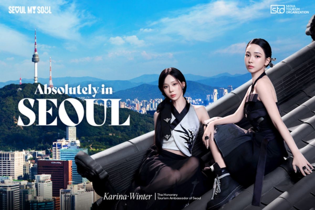 ‘에스파’ 카리나(오른쪽)와 윈터가 모델로 나선 ‘2026 서울관광 글로벌 캠페인’. / 서울관광재단 제공
