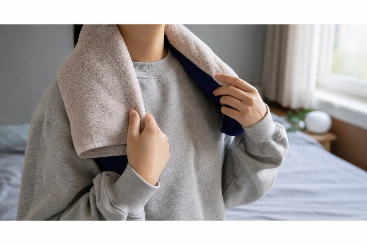 온열 찜질과 반복 타이밍까지 함께 활용하면 좋다 — AI 자료 이미지