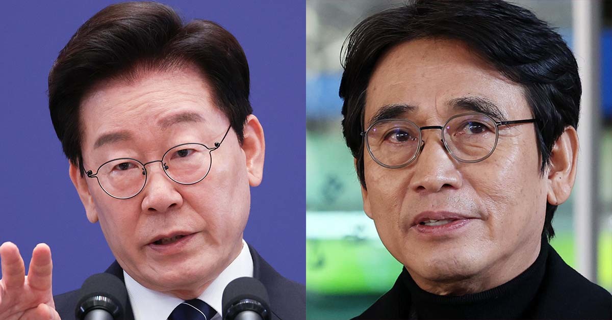 이재명(왼쪽) 대통령과 유시민 작가. / 뉴스1