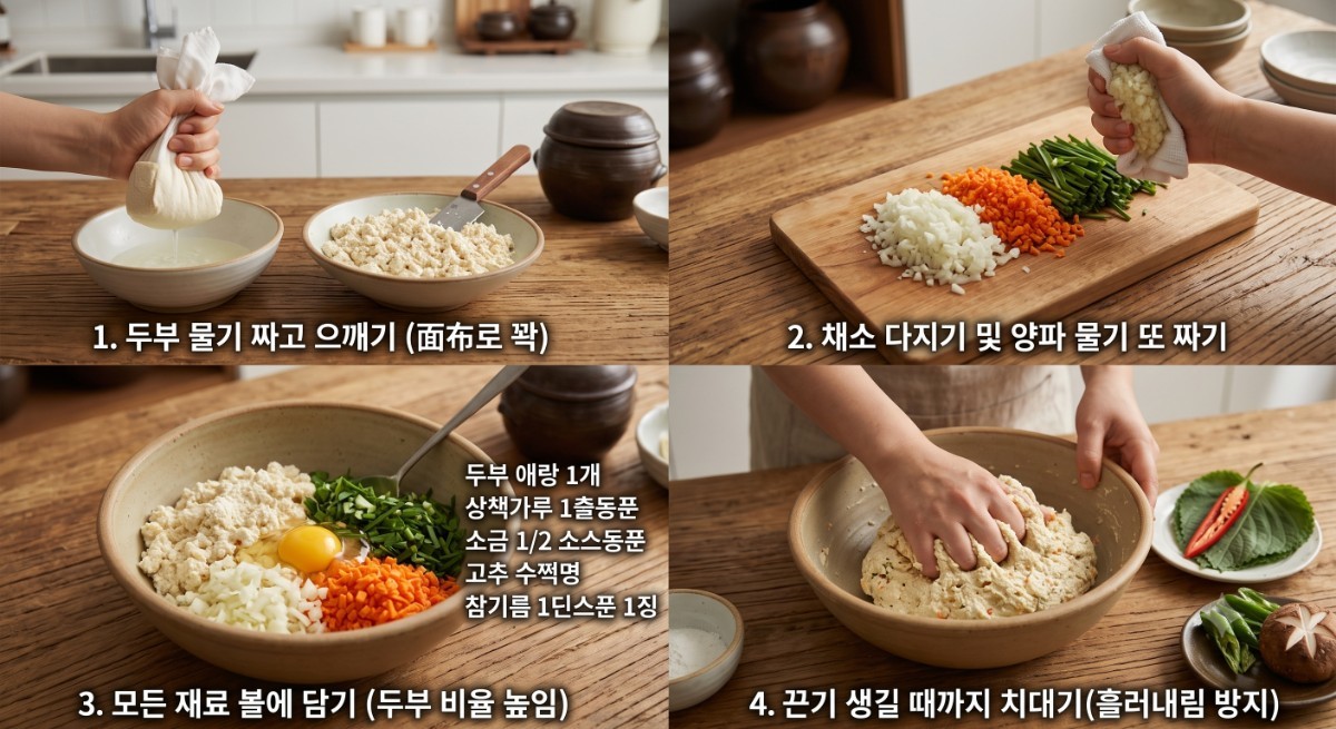 두부소 만드는 과정 / AI 생성 이미지