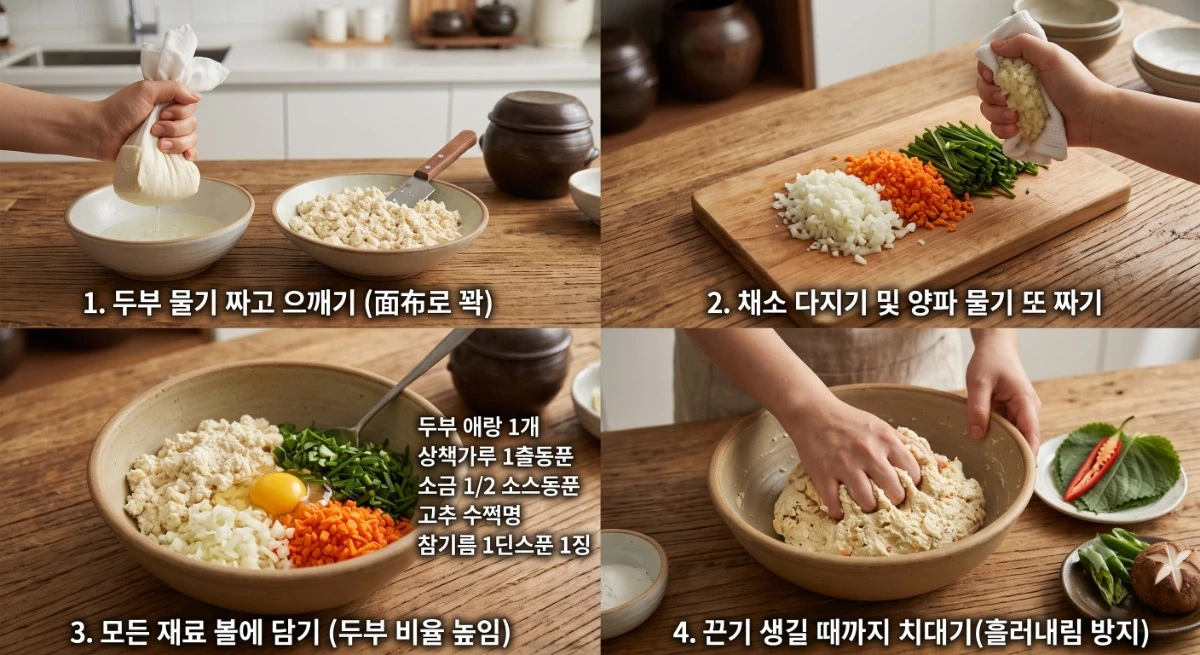 두부소 만드는 과정 / AI 생성 이미지