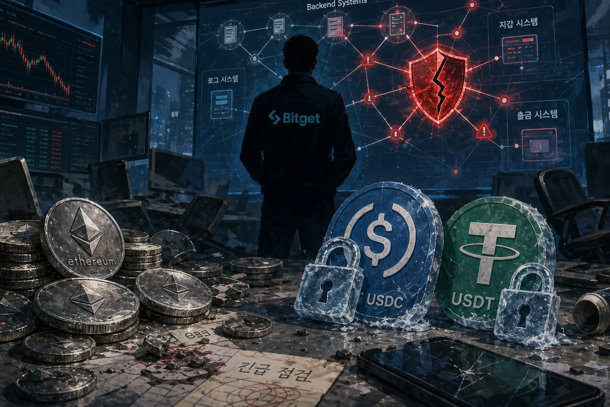 도난 자금 추적과 지갑 동결 타임라인 — 이해를 돕는 AI 자료 이미지