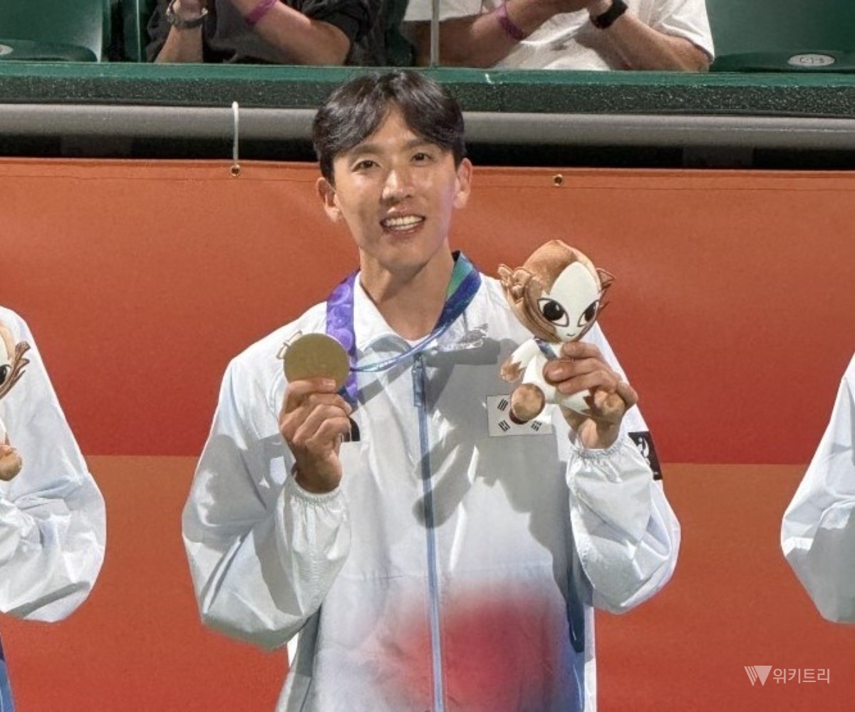 순천시청 소속 이하늘 선수가 일본 아이치와 나고야에서 열리고 있는 2026 아이치·나고야 아시안게임 정구 남자 단체전에서 동메달을 따냈다./순천시