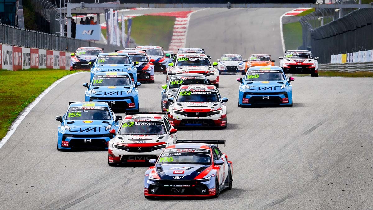 2025 인제 월드 투어링카 페스티벌에서 펼쳐진 TCR 경기 장면. / 현대자동차