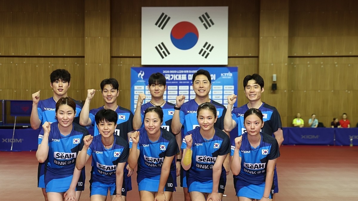 2026 아이치-나고야 아시안게임 출전한 대한민국 탁구 국가대표팀. / 뉴스1