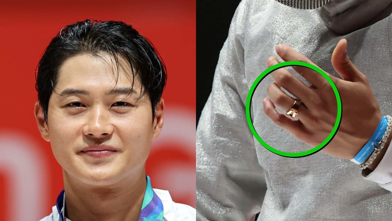 펜싱 국가대표 오상욱이 낀 반지. (갈무리) / 뉴스1