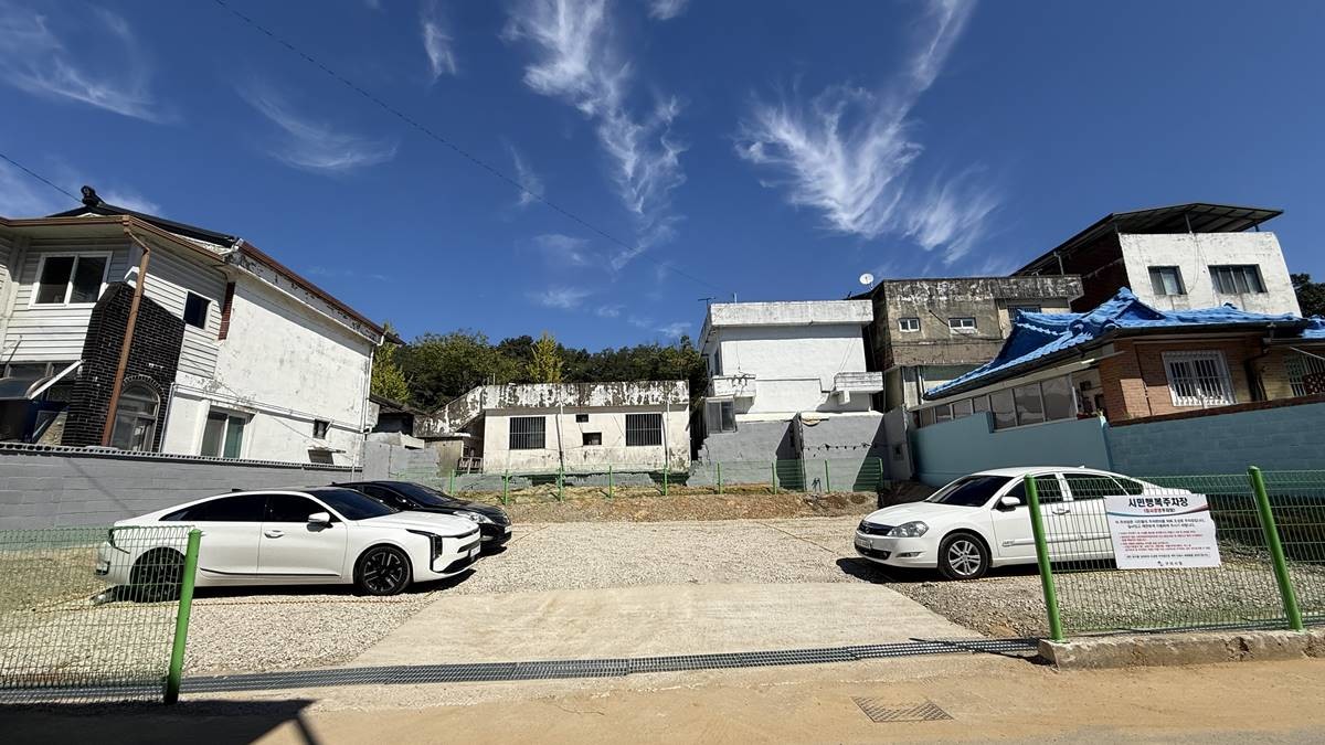 구미시 신평동 일원 주자창 전경. / 구미시