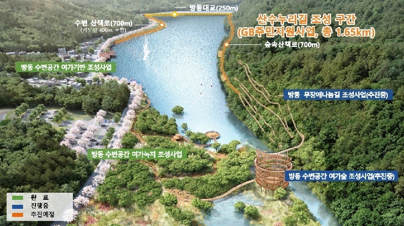 ‘방동 수변공간 산수 누리길’ 조감도/사진=유성구