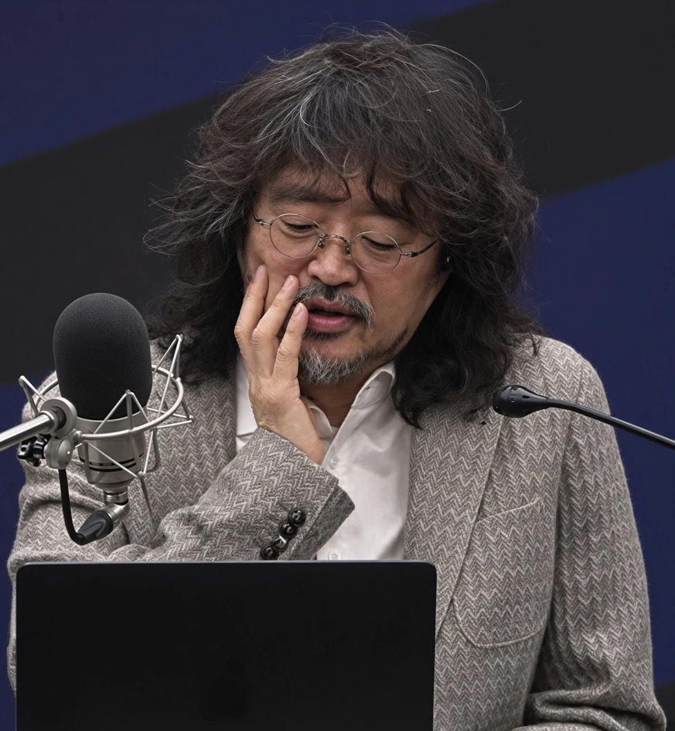 인터넷 방송인 김어준씨. '김어준의 겸손은힘들다' 유튜브 채널 영상을 캡처해 업스케일링한 사진.