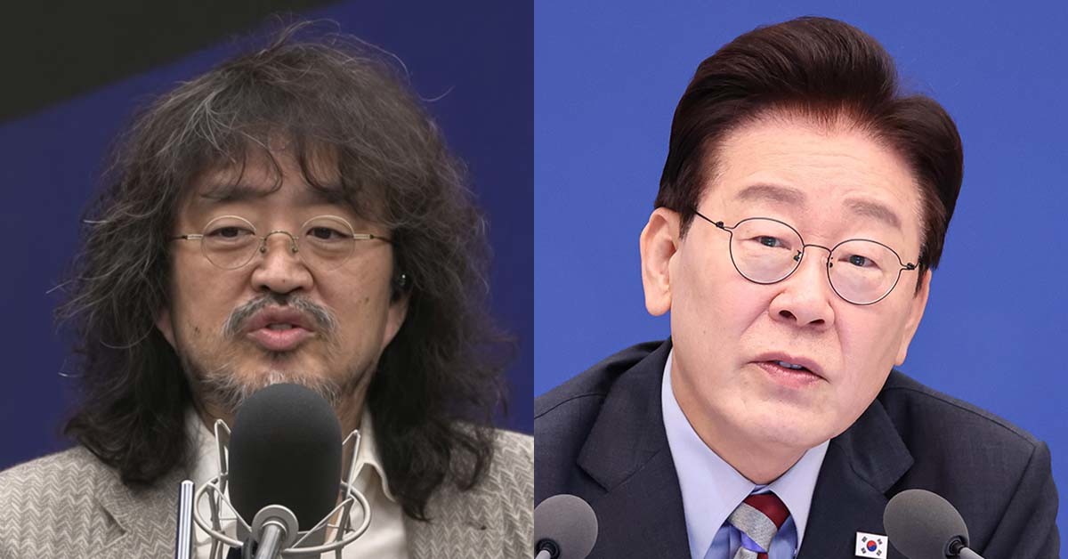 인터넷 방송인 김어준(왼쪽)씨와 이재명 대통령. 김씨 사진은 '김어준의 겸손은힘들다' 유튜브 채널의 영상을 캡처한 것이고 이 대통령 사진 출처는 뉴스1이다.