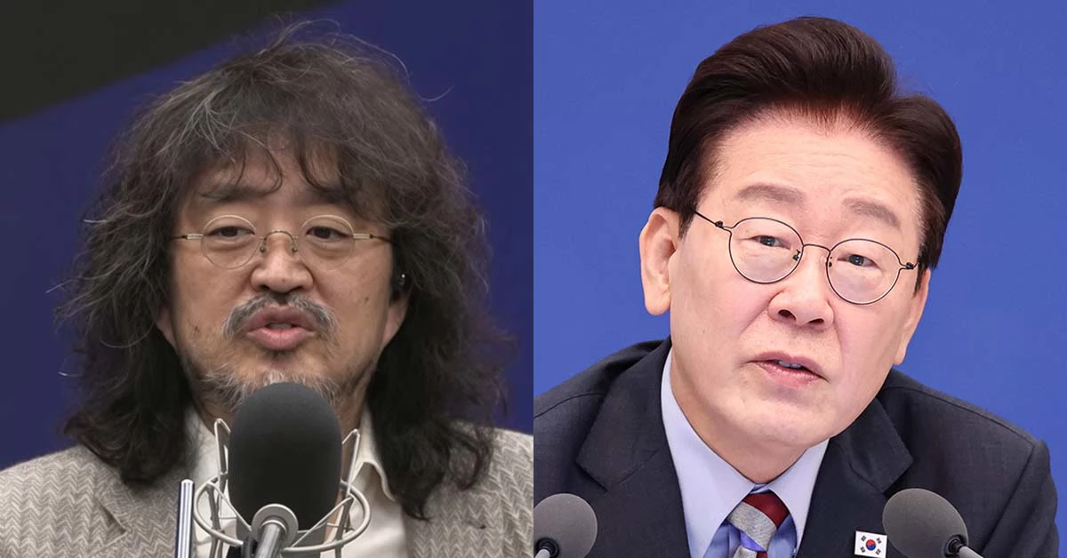 인터넷 방송인 김어준(왼쪽)씨와 이재명 대통령. 김씨 사진은 '김어준의 겸손은힘들다' 유튜브 채널의 영상을 캡처한 것이고 이 대통령 사진 출처는 뉴스1이다.