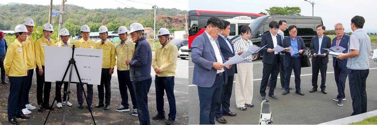 (왼쪽부터)문화도시위원회와 행정복지위원회 현장방문 모습/경주시의회