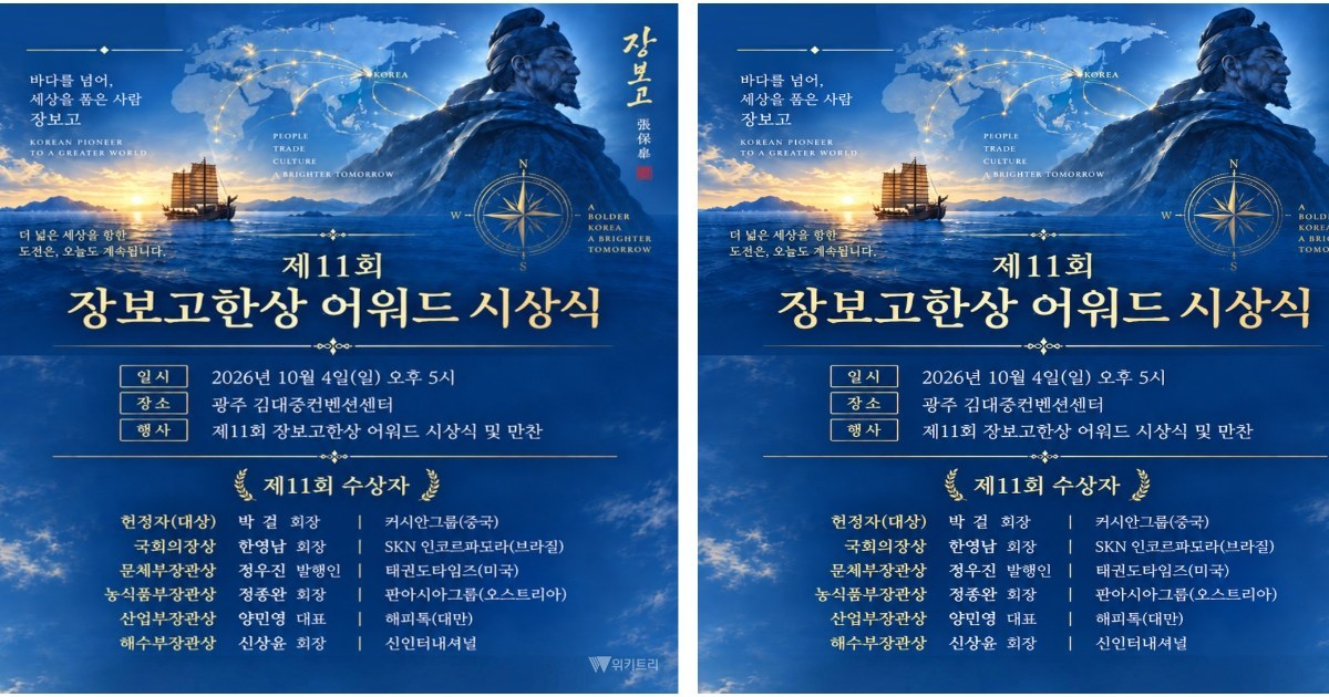 세계 한상 6명, 장보고 정신으로 완도에 모인다
