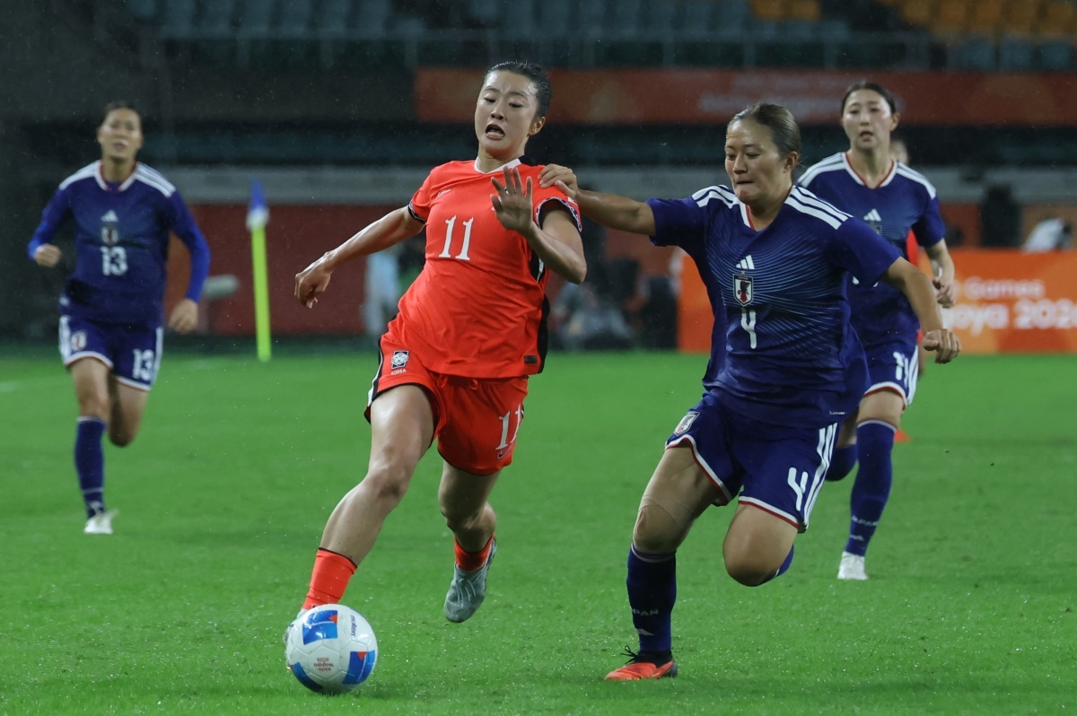 어제 열린 여자축구 한일전…한국 대표팀 준결승 경기 결과