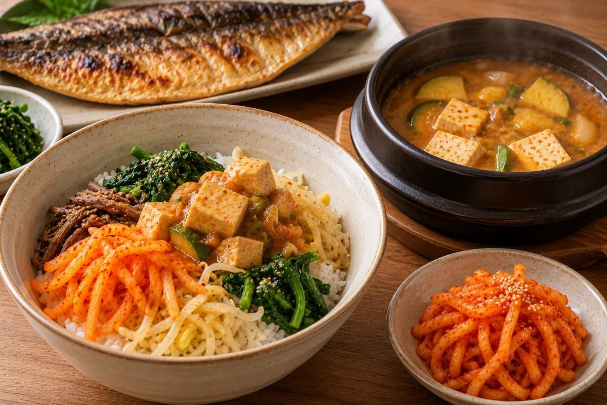 된장찌개와 반찬 / 기사 내용을 바탕으로 제작한 AI 이미지. 실제 모습과 차이가 있을 수 있습니다