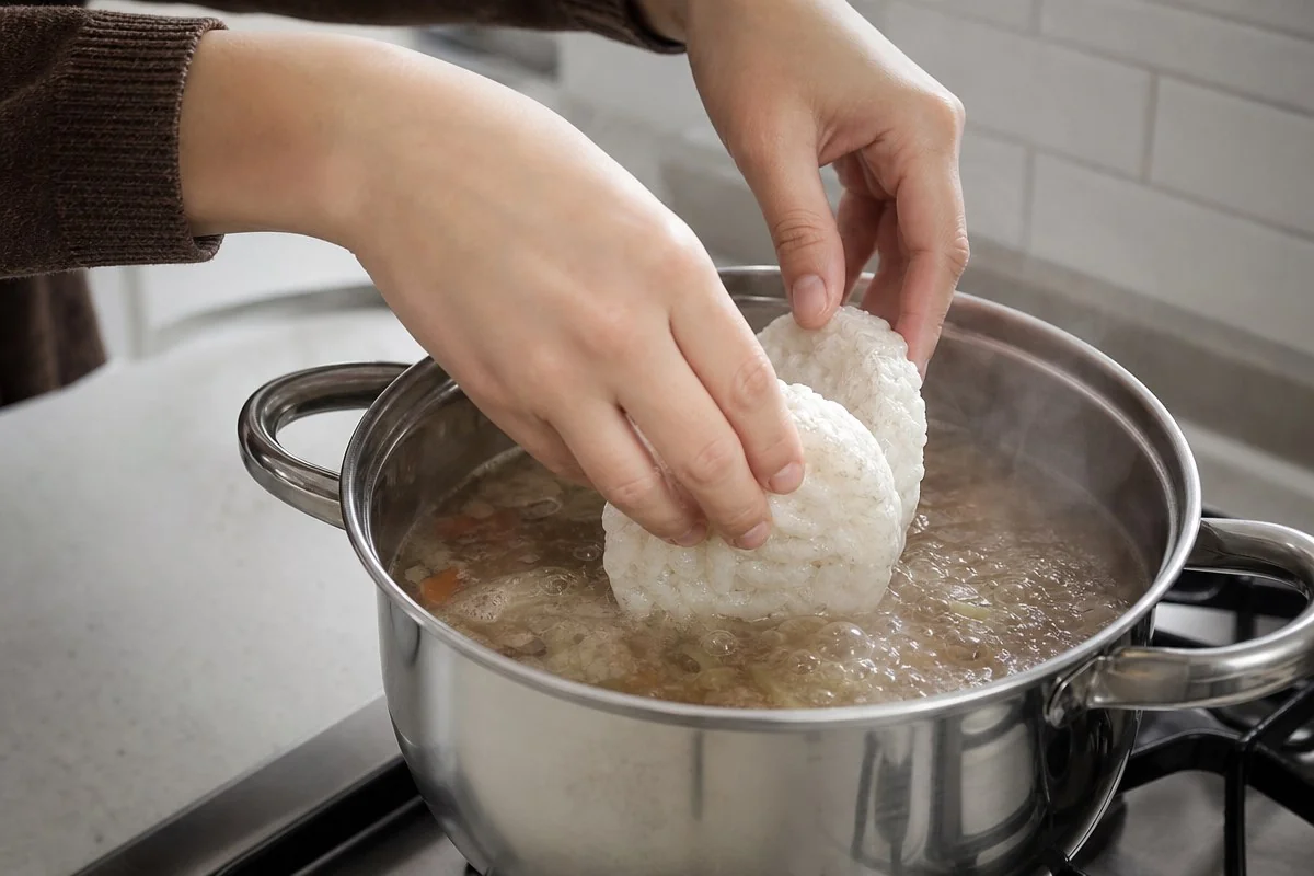 급할 때는 짧게 찌거나 끓는 국물에 바로 넣는다 — AI로 생성한 자료 이미지