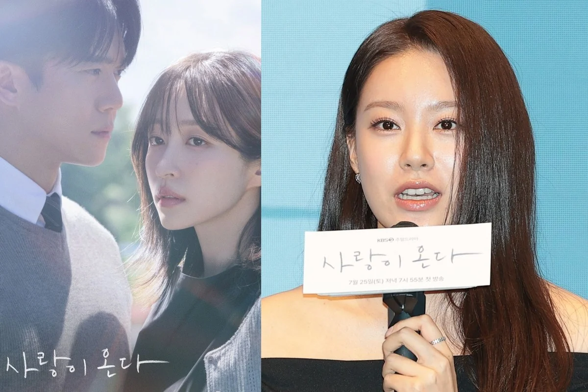 드라마 '사랑이 온다' / 검은 오프숄더 드레스 차림의 박유나, 마이크 들고 있는 모습 (사진=KBS·뉴스1)