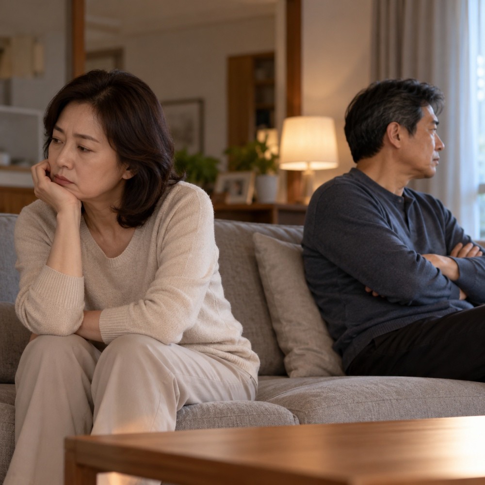 부부 사이의 갈등을 표현한 자료이미지. AI툴로 생성됐습니다.