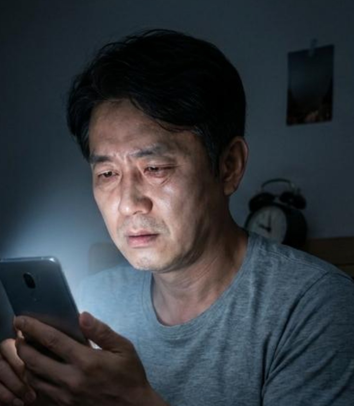 밤늦게 울리는 카톡 알림. 기사 내용 토대로 AI툴 활용해 제작한 자료사진.
