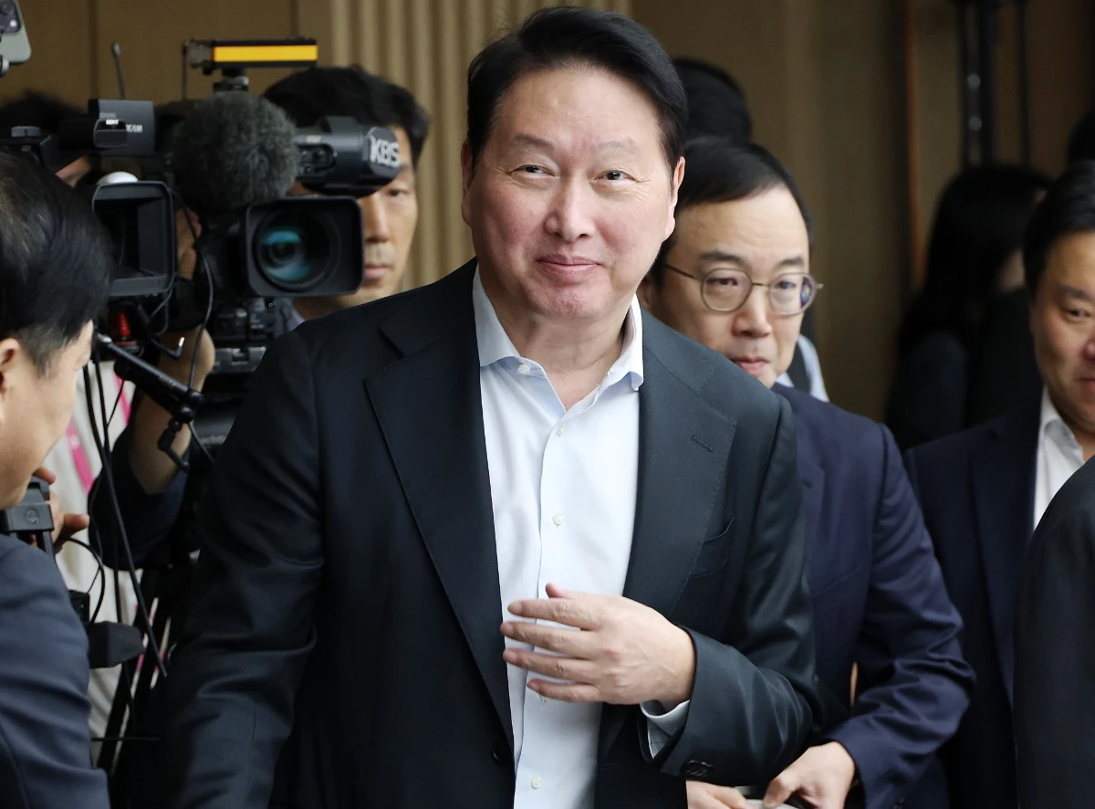 미소 짓는 최태원 회장 / 뉴스1
