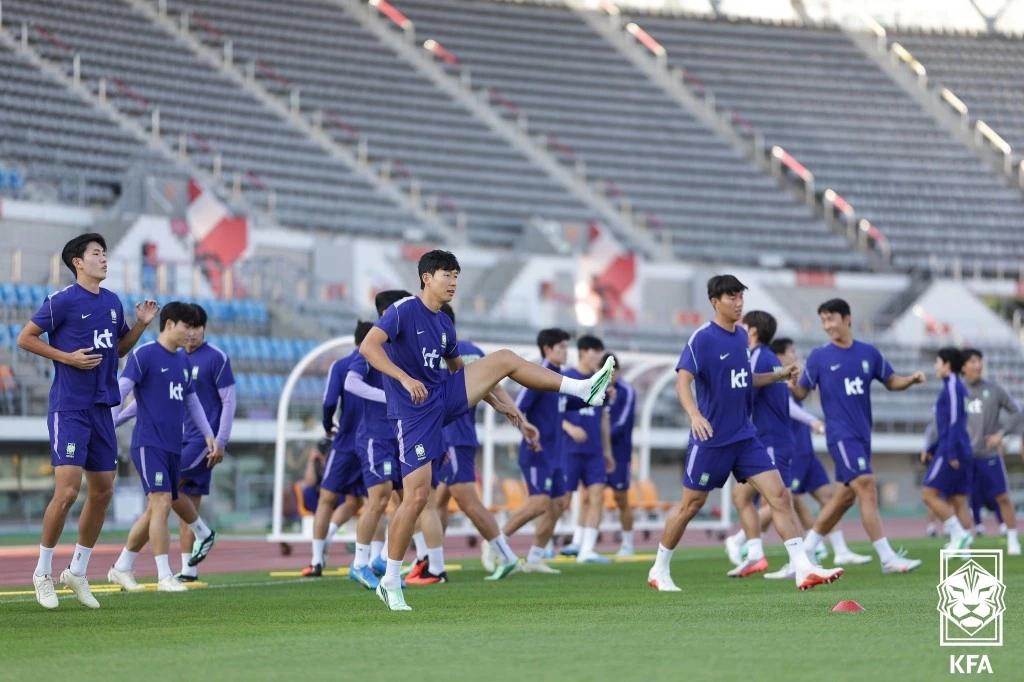 베네수엘라전 앞두고 훈련하는 대한민국 축구대표팀 / 대한축구협회 제공