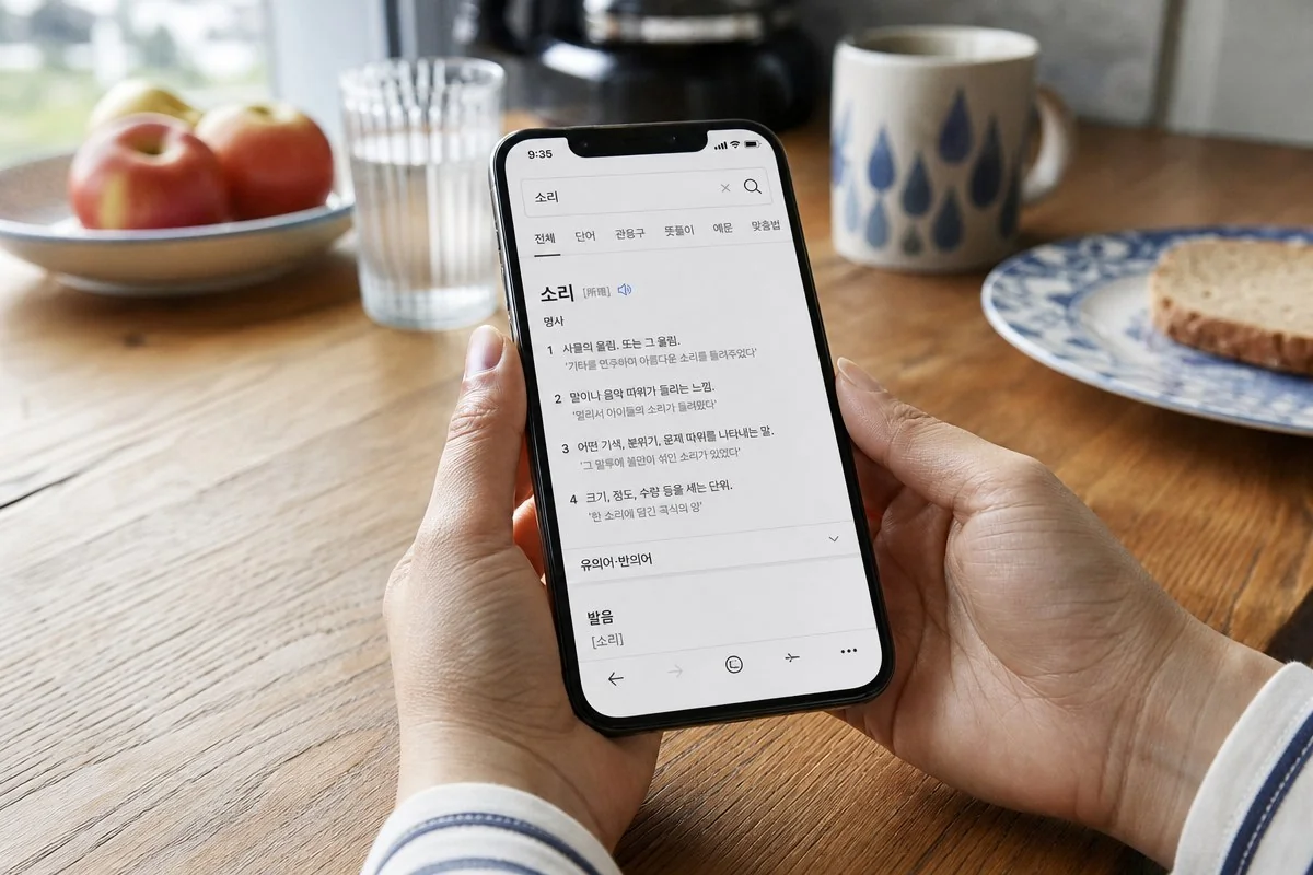우리말샘과 표준국어대사전은 신뢰의 층위가 다르다 — 내용 이해를 돕는 AI 이미지