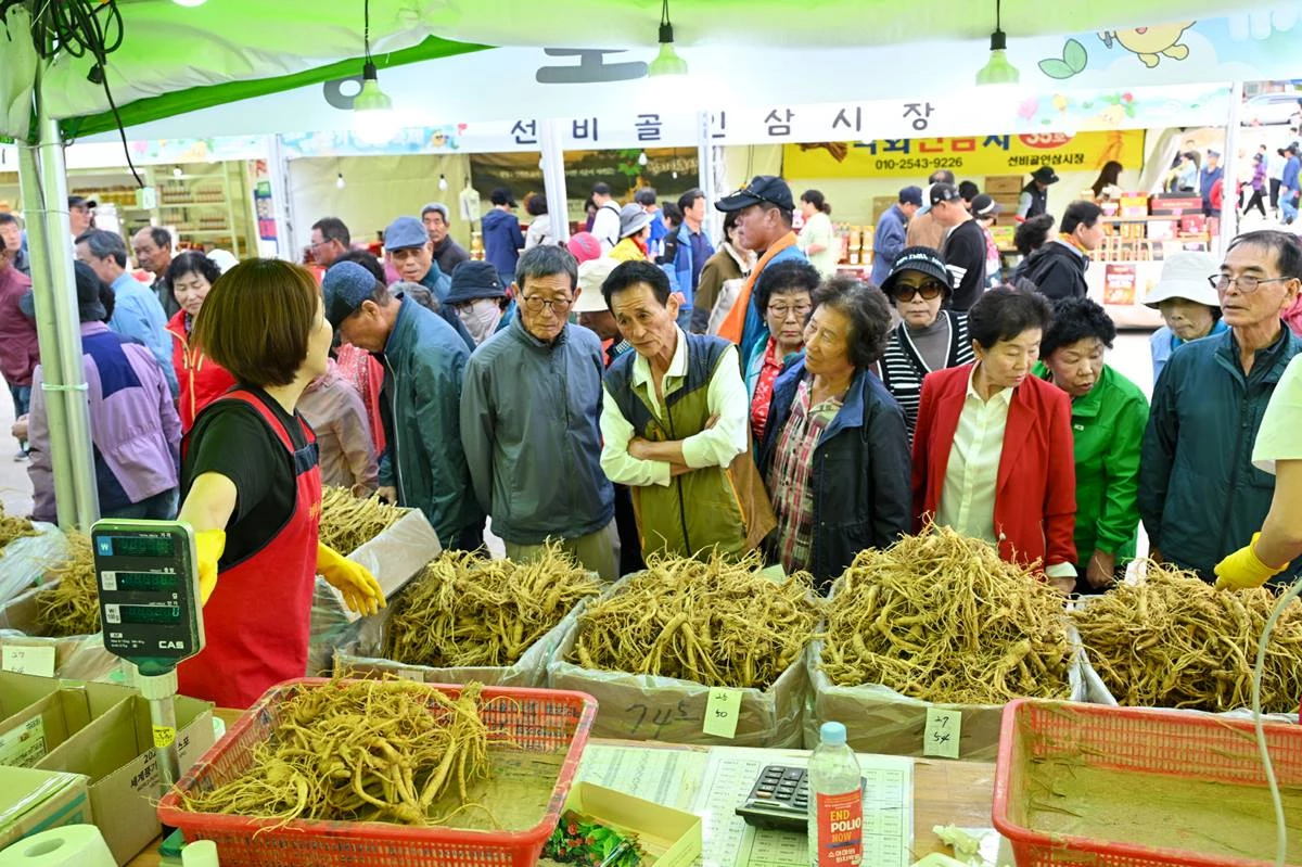 인삼 구입 모습
