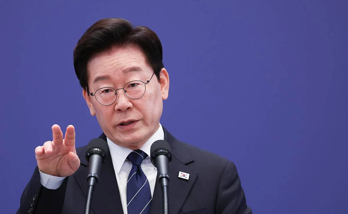 이재명 대통령이 지난달 18일 청와대 영빈관에서 열린 현안 기자회견에서 발언하고 있다 / 청와대통신사진기자단, 뉴스1