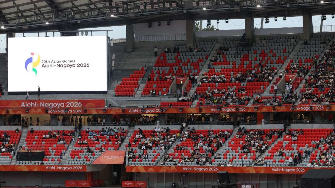4일 오후 일본 나고야 팔로마 미즈호 스타디움에서 2026 아이치·나고야 아시안게임 폐회식을 앞두고 일부 관중석이 비어있다. / 뉴스1