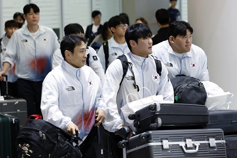 아시안게임 마치고 귀국한 대한민국 유도대표팀 / 뉴스1