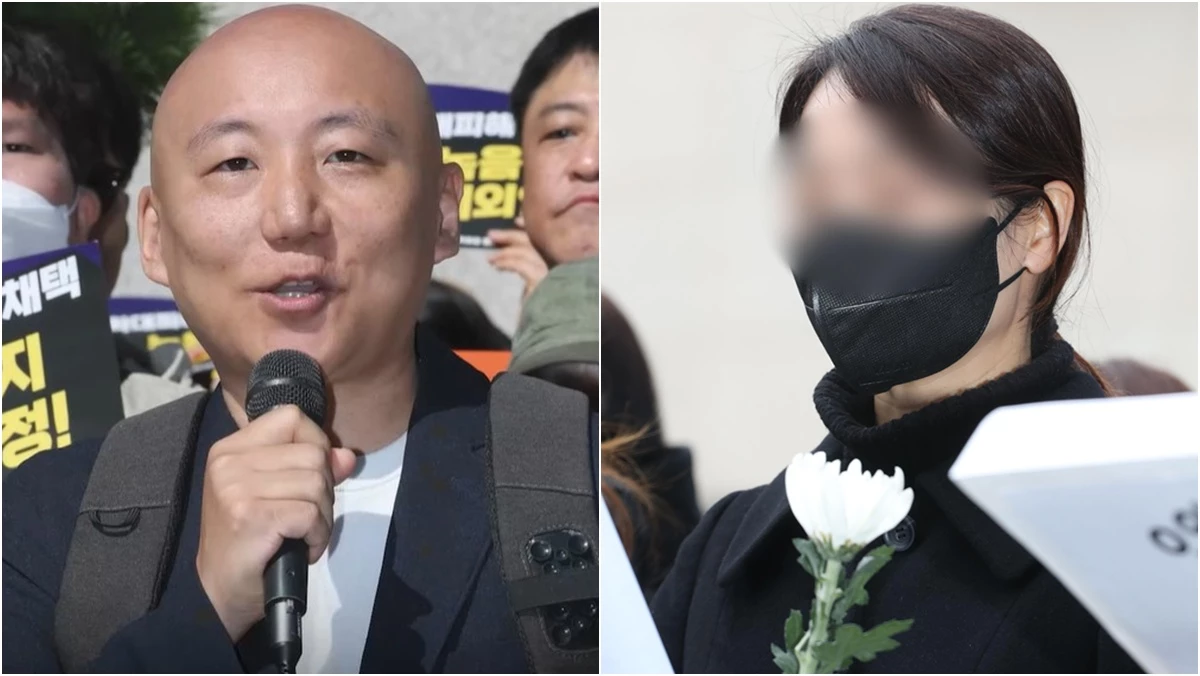 웹툰작가 주호민, 특수교사 A씨 / 유튜브 'MBN News', 뉴스1