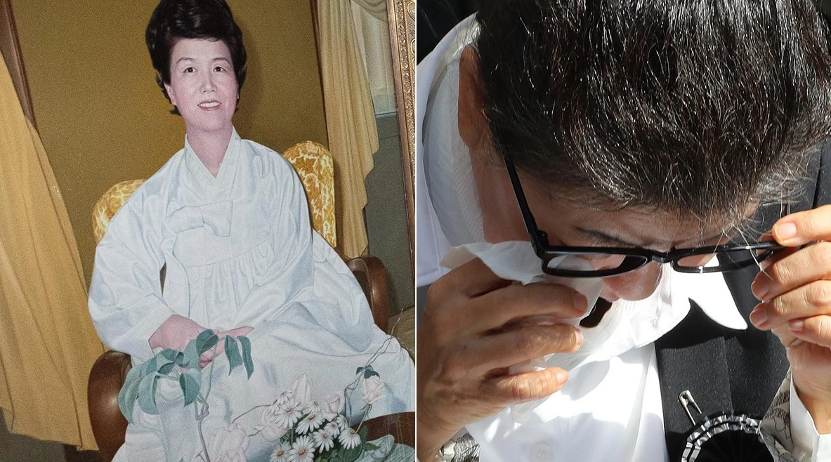 고 육영수 여사 생전 모습, 박근령 전 육영재단 이사장 / 뉴스1