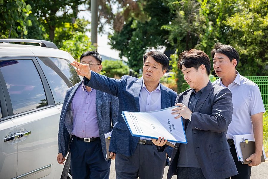 구민들의 교통 편의 증진을 위한 도로개설사업 현장점검