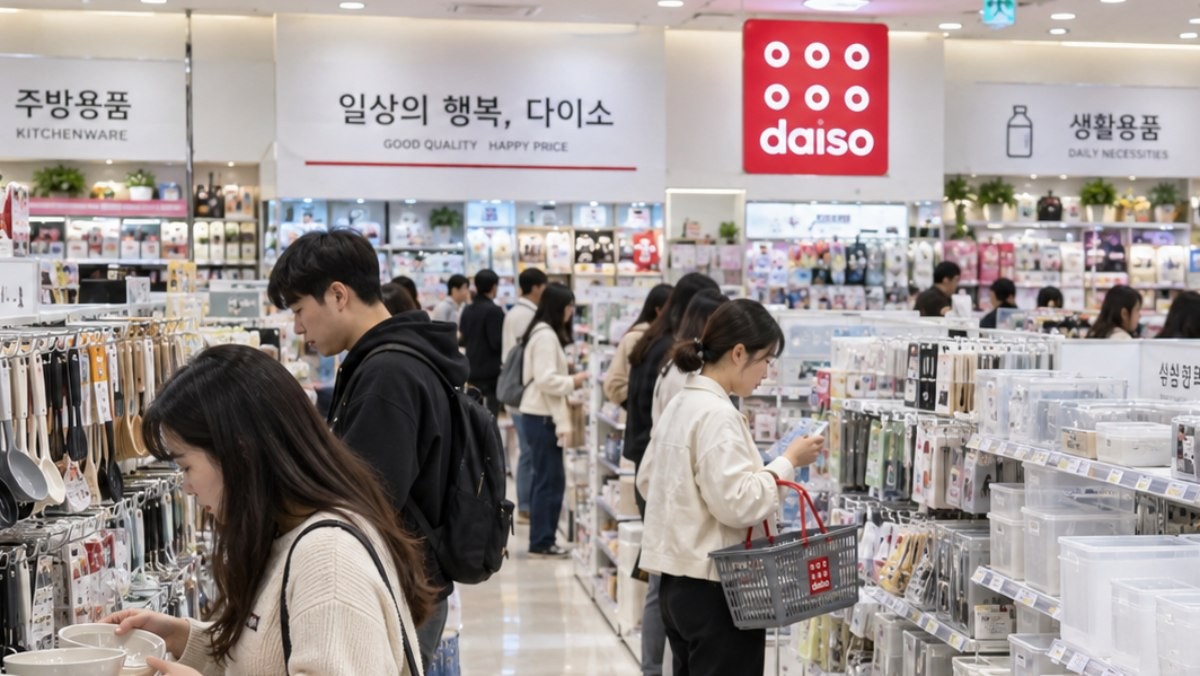 다이소에서 쇼핑하는 사람들. 기사 이해를 돕기 위해 AI툴로 생성한 자료사진. (실제와 차이가 있을 수 있음을 알립니다.)