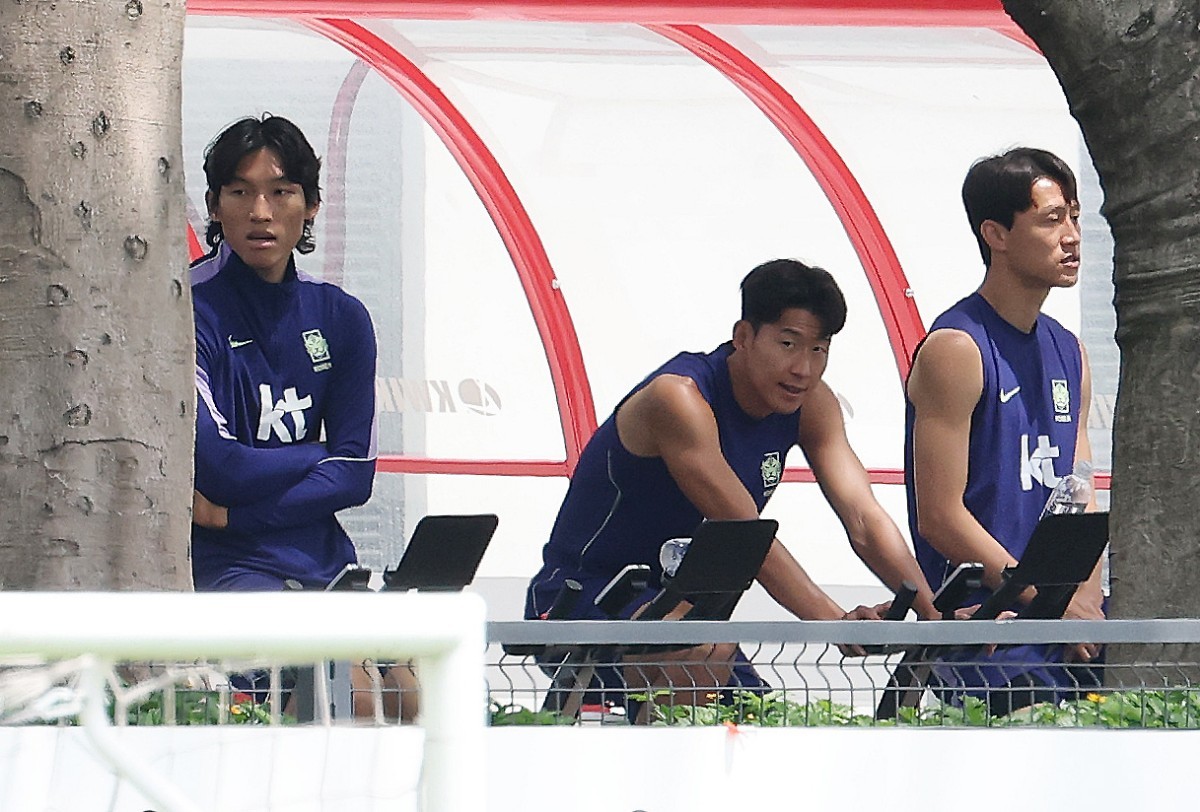 대표팀 '고참 라인' 김승규, 손흥민, 이재성. / 뉴스1