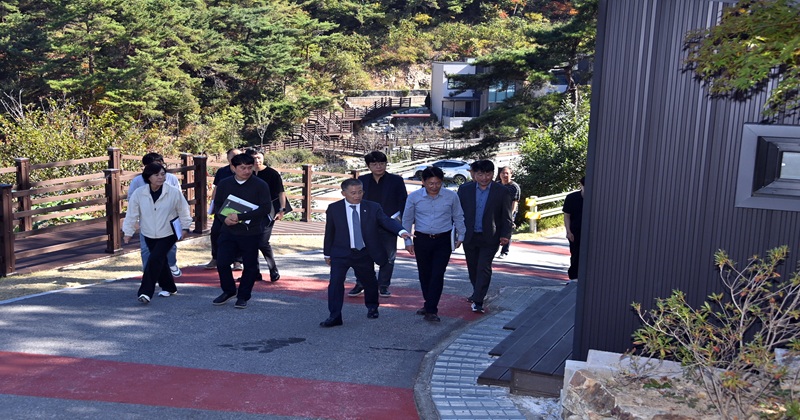 정성주 김제시장, 선암 자연휴양림 현장 점검...