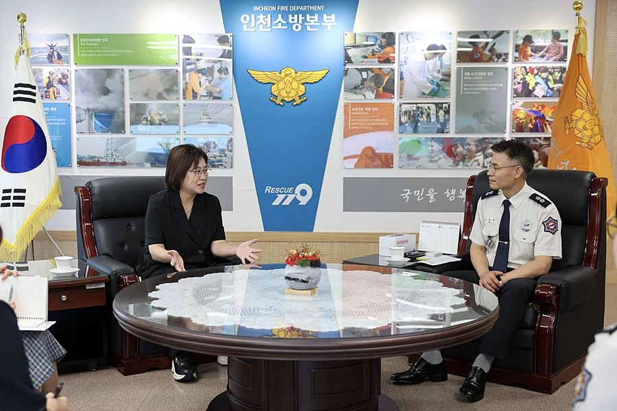 손화정 구청장 인천소방본부 응급의료이송체계 개선 대책 논의