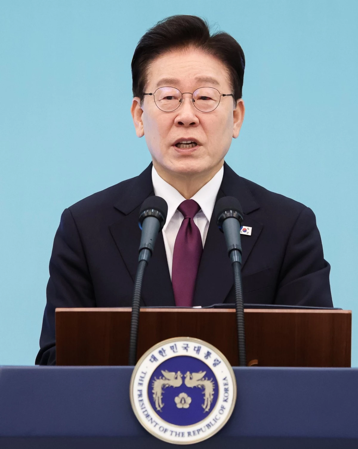 이재명 대통령이 8일 청와대에서 열린 한·이집트 공동언론발표에서 발언을 하고 있다. / 뉴스1