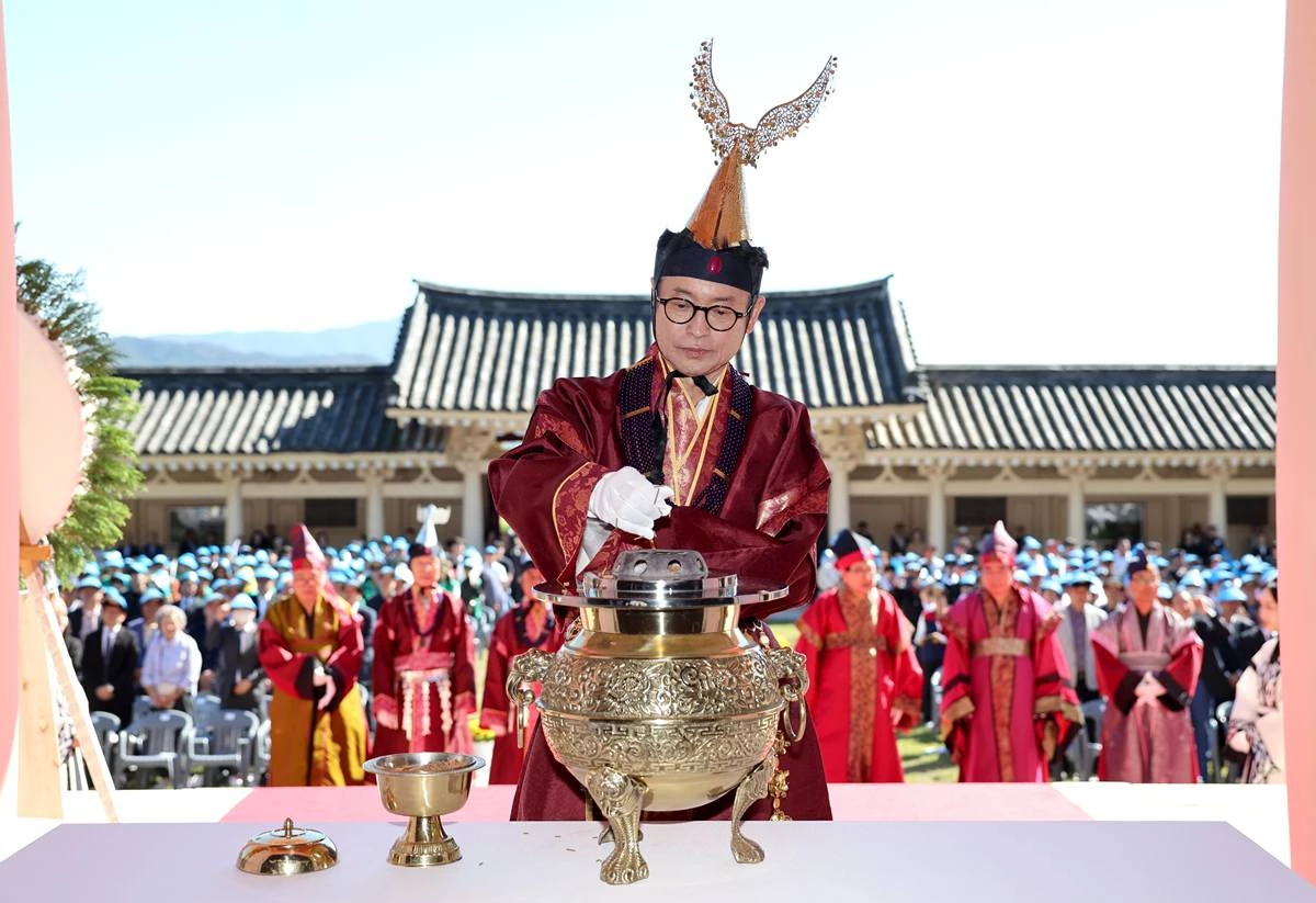 ‘제48회 통일서원제’에 참석중인 이철우 경북도지사/이하 경북도