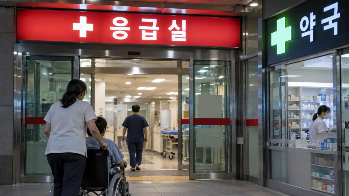 병원과 약국이 문을 연 모습. / AI 생성 이미지