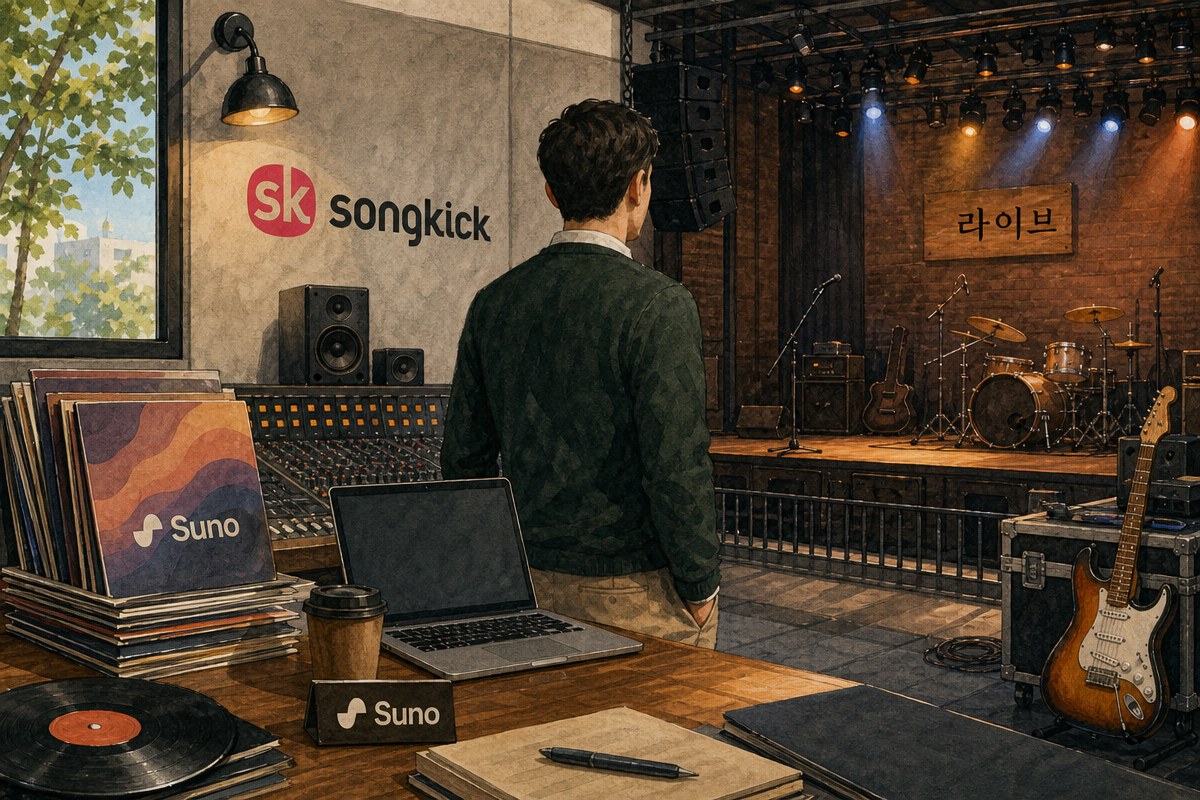 소송 와중에도 Suno는 공연으로 확장…Songkick 콘서트 추천을 AI 플랫폼과 묶는다