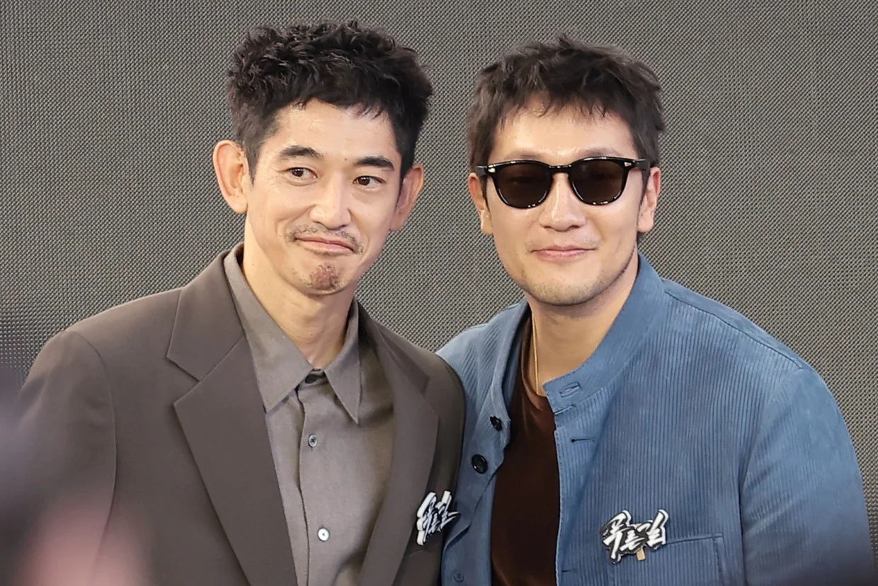 나가야마 에이타 “내 앞에 있다는 긴장감, 내려놓으려 했다” / ‘푸른길’에서 호흡을 맞춘 손석구 (사진=뉴스1)