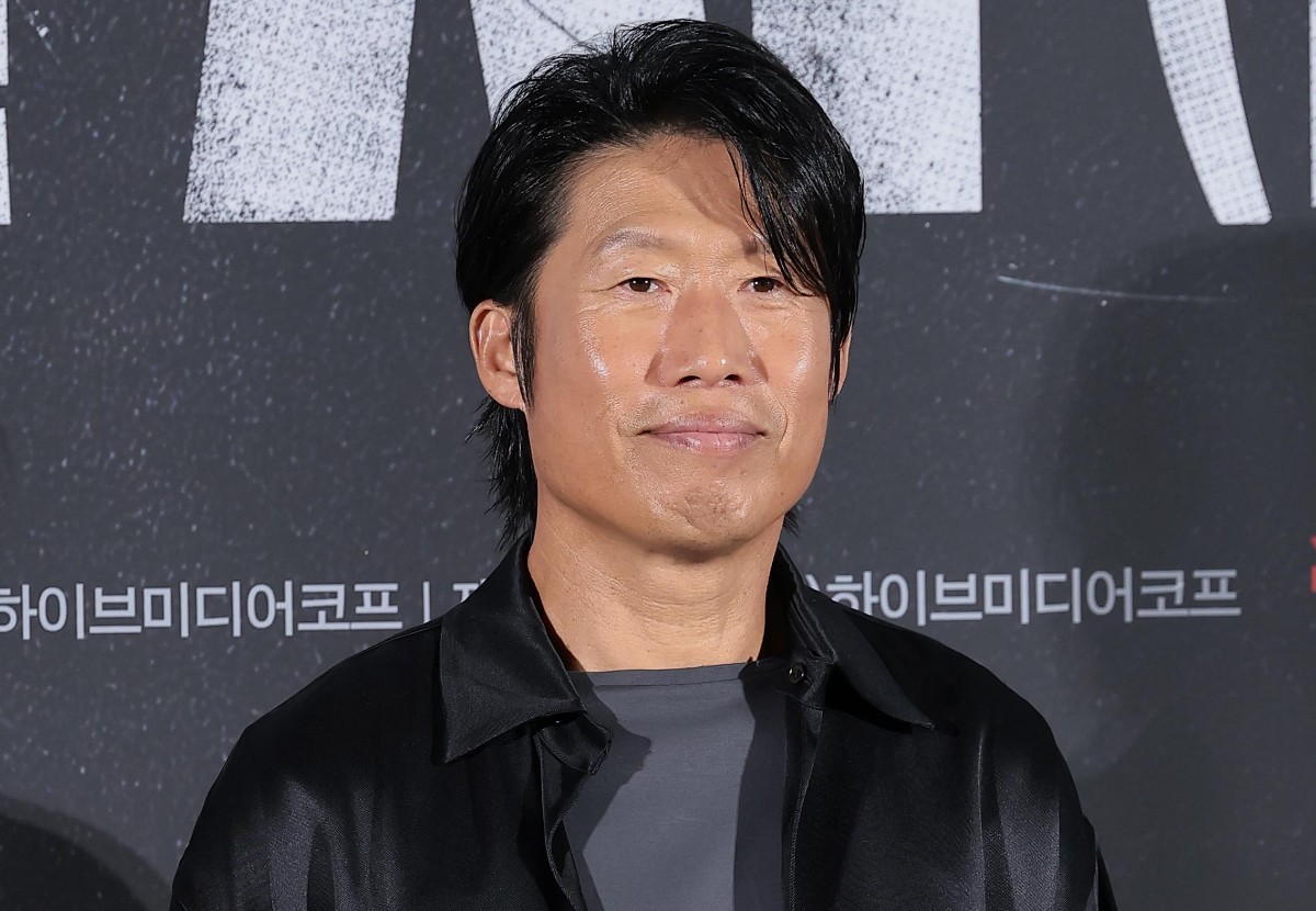 배우 유해진이 8월 10일 오전 서울 용산구 CGV 용산아이파크몰에서 열린 영화 '암살자(들)' 제작보고회에 참석하고 있다. / 뉴스1
