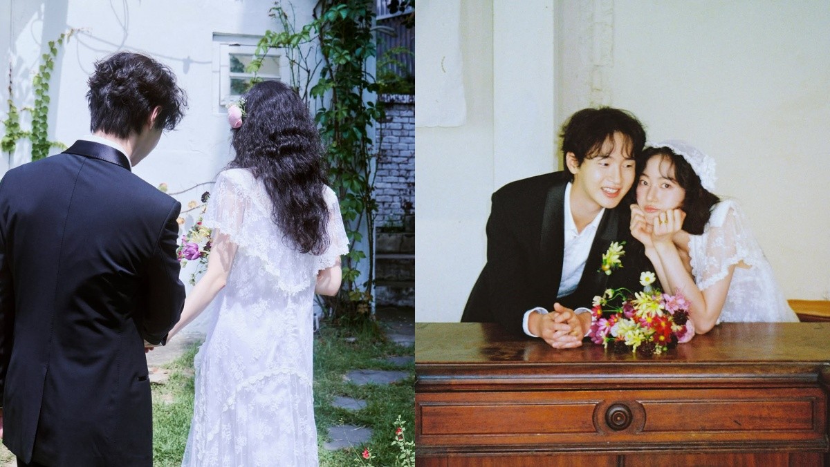 배우 장동윤과 김승윤이 10일 각자의 SNS를 통해 웨딩화보를 공개했다. / 장동윤 인스타그램