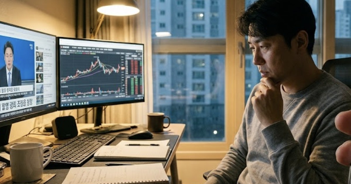 주식을 확인하는 사람. / 단순 자료 사진. 기사 이해를 돕기 위해 AI로 제작한 이미지.