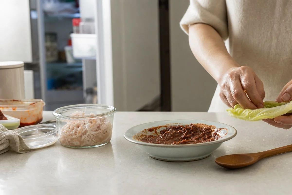 짠 정도가 제품마다 크게 다르니 양념에는 조금씩 넣고 간을 본다 — 내용 이해를 돕는 AI 이미지